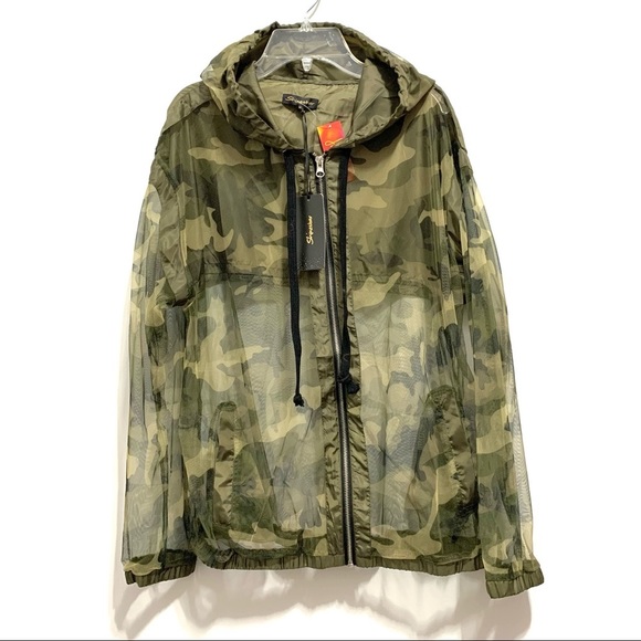 NWT Camo Print Mesh Hoodie - Picture 4 of 15